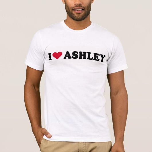 私はASHLEYを愛します Tシャツ (正面)