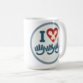 私はASLのマグを愛します コーヒーマグカップ (正面右)