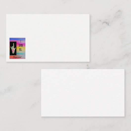 私はASLの名刺を話します 名刺 (正面/裏面)