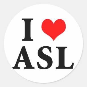 私はASLを愛します ラウンドシール