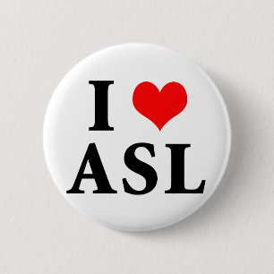 私はASLを愛します 缶バッジ