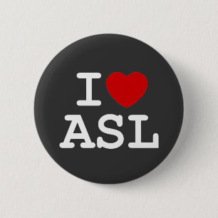 私はASLを愛します 缶バッジ