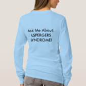 私はASPIEを話します! Tシャツ (裏面)