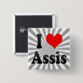 私はAssis、ブラジルを愛します 缶バッジ (正面&裏面)