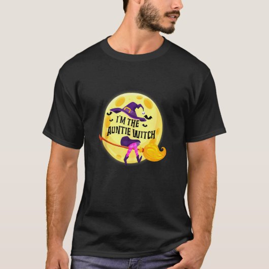 私はAuntie Witch Halloween Matching Group Cos Tシャツ (正面)