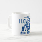 私はAvgasのマグの臭いを愛します コーヒーマグカップ (正面左)