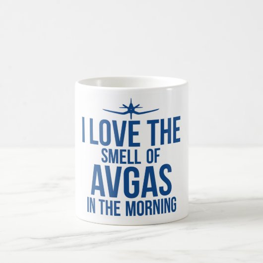 私はAvgasのマグの臭いを愛します コーヒーマグカップ (中央)