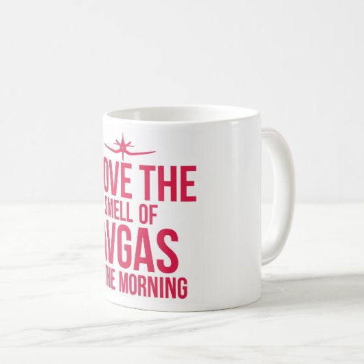 私はAvgasのマグの臭いを愛します コーヒーマグカップ (正面右)