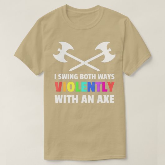 私はAx Lgbtで両方を激しく振る Tシャツ (デザイン正面)