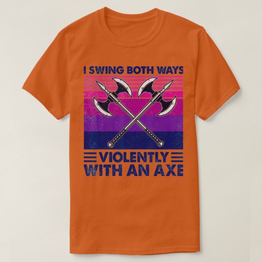 私はAx LGBTの贈り物で両方を激しく振る Tシャツ (デザイン正面)