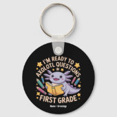 私はAxolotlの質問1年生に準備ができているおもしろい キーホルダー (正面)