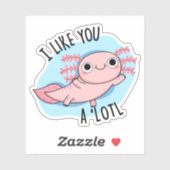 私はAxolotlプリンおもしろいが好き シール (シート)