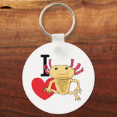 私はAxolotlsが大好き キーホルダー (正面)