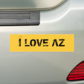 私はAZを愛します バンパーステッカー (車上)
