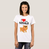 私はAzkalsの女性のTシャツを愛します Tシャツ (正面フル)