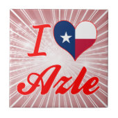 私はAzle、テキサス州を愛します タイル (正面)