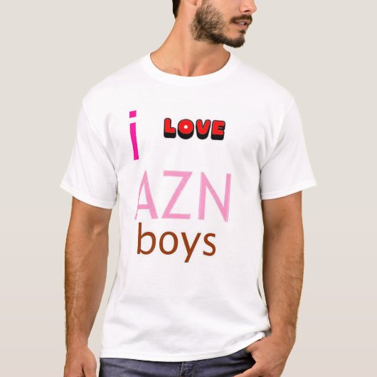 私はaznの男の子を愛します tシャツ (正面)