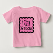私はBabciaのかわいいTシャツを愛します ベビーTシャツ (正面)