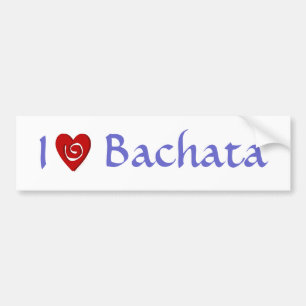 私はBachataのハートのラテン系の踊りのカスタムを愛します バンパーステッカー