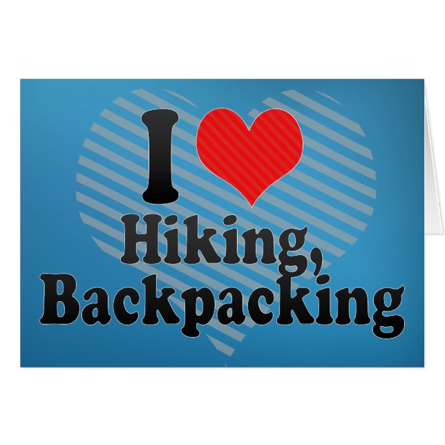 私はBackpackingハイキングを愛します (正面横)