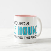 私はBagleの猟犬(女性の)犬の採用を救助しました ツートーンマグカップ (正面右)