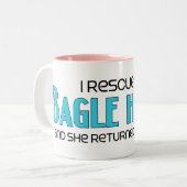 私はBagleの猟犬(女性の)犬の採用を救助しました ツートーンマグカップ (正面左)