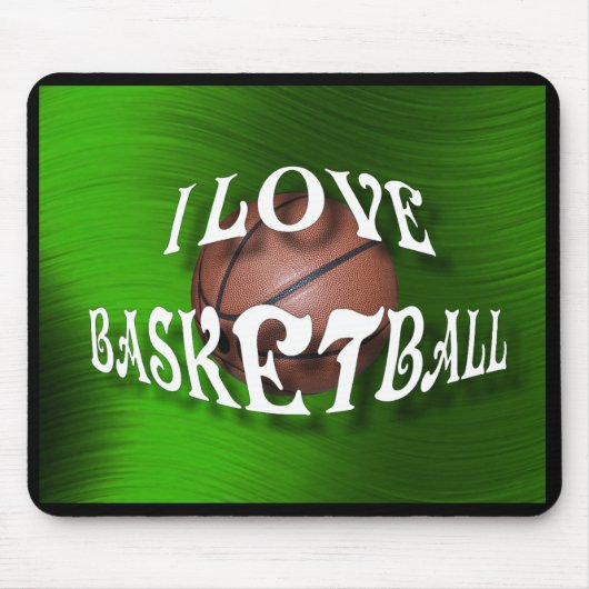 私はBASKETBALL-MOUSEPADを愛します マウスパッド (正面)