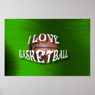 、私はBASKETBALL-POSTERを愛します ポスター