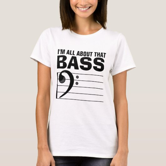 私はBASSのTシャツおもしろいに詳しい Tシャツ (正面)