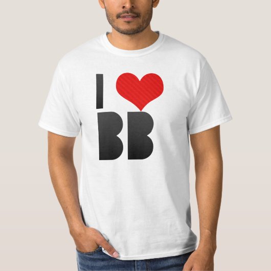 私はBBを愛します Tシャツ (正面)