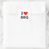 私はBBQが大好きです BBQ大好き BBQ最高 スクエアシール (バッグ)