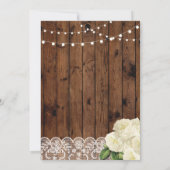 私はBBQのカップルのシャワーのひもライトバラの招待をします 招待状 (裏面)