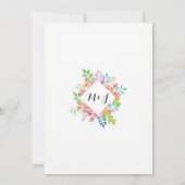 私はBBQのカップルのシャワーのエレガントな花の招待をします 招待状 (裏面)