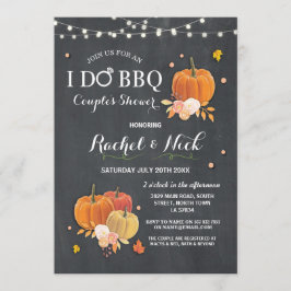 私はBBQのカップルのシャワーのチョークのカボチャ招待をします 招待状