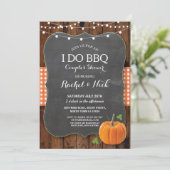 私はBBQのカップルのシャワーのチョークのカボチャ木をします 招待状 (スタンド正面)