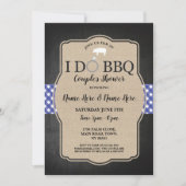 私はBBQのカップルのシャワーの婚約のブタの招待をします 招待状 (正面)