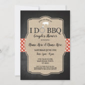 私はBBQのカップルのシャワーの婚約のブタの招待をします 招待状 (正面)