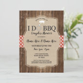 私はBBQのカップルのシャワーの婚約のブタの招待をします 招待状 (スタンド正面)