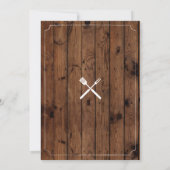 私はBBQのカップルのシャワーの婚約の木製の招待をします 招待状 (裏面)