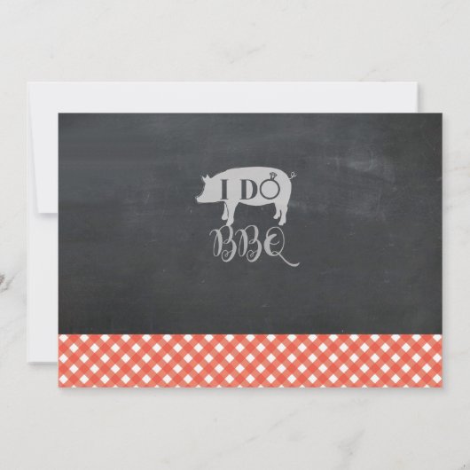 私はBBQのカップルのシャワーの招待の婚約パーティをします 招待状 (裏面)