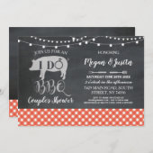 私はBBQのカップルのシャワーの招待の婚約パーティをします 招待状 (正面/裏面)