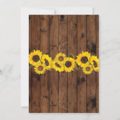 私はBBQのカップルのシャワーの瓶の木製のヒマワリの招待をします 招待状 (裏面)