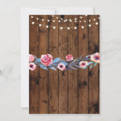 私はBBQのカップルのシャワーライト木製の花の招待をします 招待状 (裏面)