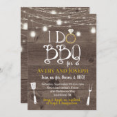 私はBBQのカップルのバーベキューのシャワーの招待状をします 招待状 (正面/裏面)
