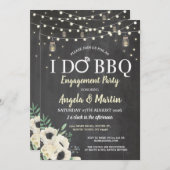 私はBBQのチョークのホタルの瓶のチョークのシャワーの招待をします 招待状 (正面/裏面)