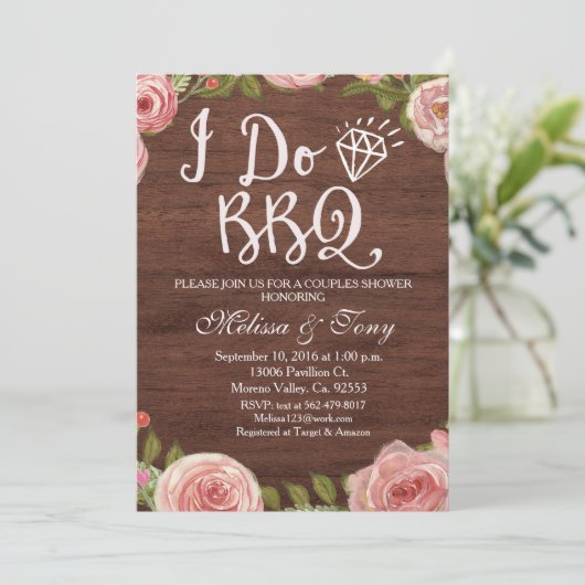 私はBBQのバーベキューのシャワーをします 招待状 (スタンド正面)
