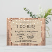 私はBBQのバーラップの素朴な婚約の招待状をします 招待状 (スタンド正面)