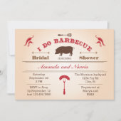 私はBBQのブライダルシャワーの招待状をします 招待状 (正面)