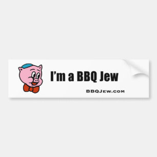私はBBQのユダヤ人のバンパーステッカーです バンパーステッカー