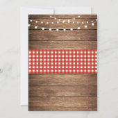 私はBBQの婚約のカップルのシャワーの素朴な招待をします 招待状 (裏面)